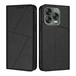 For ZTE Blade V70 Vita Strong Magnetic Frosted Flip Leather Phone Case(Black)