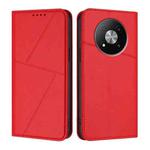 For ZTE Fresh 50 Strong Magnetic Frosted Flip Leather Phone Case(Red)