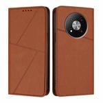 For ZTE Fresh 50 Strong Magnetic Frosted Flip Leather Phone Case(Coffee Color)
