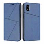 For ZTE Kantan Sumaho 4 A402ZT Strong Magnetic Frosted Flip Leather Phone Case(Royal Blue)