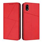 For ZTE Kantan Sumaho 4 A402ZT Strong Magnetic Frosted Flip Leather Phone Case(Red)