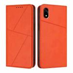 For ZTE Kantan Sumaho 4 A402ZT Strong Magnetic Frosted Flip Leather Phone Case(Orange)