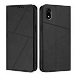 For ZTE Kantan Sumaho 4 A402ZT Strong Magnetic Frosted Flip Leather Phone Case(Black)