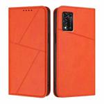 For ZTE Libero 5G II Strong Magnetic Frosted Flip Leather Phone Case(Orange)
