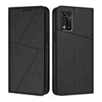 For ZTE Libero 5G II Strong Magnetic Frosted Flip Leather Phone Case(Black)