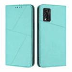 For ZTE Libero 5G II Strong Magnetic Frosted Flip Leather Phone Case(Light Blue)