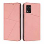 For ZTE Libero 5G II Strong Magnetic Frosted Flip Leather Phone Case(Pink)
