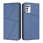 For ZTE Libero 5G III Strong Magnetic Frosted Flip Leather Phone Case(Royal Blue)