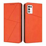 For ZTE Libero 5G III Strong Magnetic Frosted Flip Leather Phone Case(Orange)