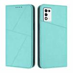 For ZTE Libero 5G III Strong Magnetic Frosted Flip Leather Phone Case(Light Blue)