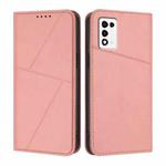 For ZTE Libero 5G III Strong Magnetic Frosted Flip Leather Phone Case(Pink)