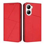 For ZTE Libero 5G IV Strong Magnetic Frosted Flip Leather Phone Case(Red)