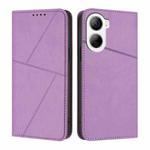 For ZTE Libero 5G IV Strong Magnetic Frosted Flip Leather Phone Case(Light Purple)