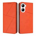 For ZTE Libero 5G IV Strong Magnetic Frosted Flip Leather Phone Case(Orange)