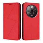 For ZTE Nubia Focus Pro Strong Magnetic Frosted Flip Leather Phone Case(Red)