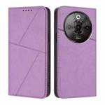For ZTE Nubia Focus Pro Strong Magnetic Frosted Flip Leather Phone Case(Light Purple)