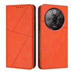 For ZTE Nubia Focus Pro Strong Magnetic Frosted Flip Leather Phone Case(Orange)