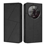 For ZTE Nubia Focus Pro Strong Magnetic Frosted Flip Leather Phone Case(Black)