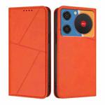 For ZTE nubia Music Strong Magnetic Frosted Flip Leather Phone Case(Orange)