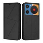 For ZTE nubia Music Strong Magnetic Frosted Flip Leather Phone Case(Black)