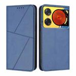 For ZTE nubia Music 2 Strong Magnetic Frosted Flip Leather Phone Case(Royal Blue)