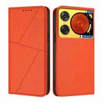 For ZTE nubia Music 2 Strong Magnetic Frosted Flip Leather Phone Case(Orange)
