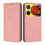 For ZTE nubia Music 2 Strong Magnetic Frosted Flip Leather Phone Case(Pink)