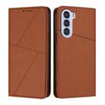 For ZTE nubia S 5G A403ZT Strong Magnetic Frosted Flip Leather Phone Case(Coffee Color)