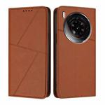 For ZTE nubia Z50S Pro Strong Magnetic Frosted Flip Leather Phone Case(Coffee Color)