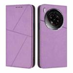 For ZTE nubia Z50S Pro Strong Magnetic Frosted Flip Leather Phone Case(Light Purple)