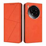 For ZTE nubia Z50S Pro Strong Magnetic Frosted Flip Leather Phone Case(Orange)