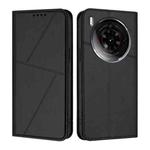 For ZTE nubia Z50S Pro Strong Magnetic Frosted Flip Leather Phone Case(Black)