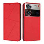 For ZTE nubia Z60 Ultra Strong Magnetic Frosted Flip Leather Phone Case(Red)
