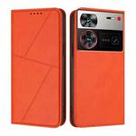 For ZTE nubia Z60 Ultra Strong Magnetic Frosted Flip Leather Phone Case(Orange)