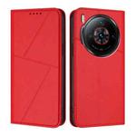 For ZTE nubia Z60S Pro Strong Magnetic Frosted Flip Leather Phone Case(Red)