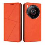 For ZTE nubia Z60S Pro Strong Magnetic Frosted Flip Leather Phone Case(Orange)
