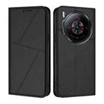 For ZTE nubia Z60S Pro Strong Magnetic Frosted Flip Leather Phone Case(Black)