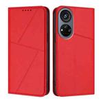 For ZTE Voyage 40 Strong Magnetic Frosted Flip Leather Phone Case(Red)