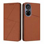 For ZTE Voyage 40 Strong Magnetic Frosted Flip Leather Phone Case(Coffee Color)