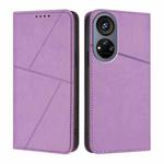 For ZTE Voyage 40 Strong Magnetic Frosted Flip Leather Phone Case(Light Purple)