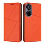 For ZTE Voyage 40 Strong Magnetic Frosted Flip Leather Phone Case(Orange)