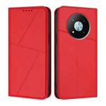 For ZTE Voyage 41 5G Strong Magnetic Frosted Flip Leather Phone Case(Red)