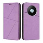 For ZTE Voyage 41 5G Strong Magnetic Frosted Flip Leather Phone Case(Light Purple)
