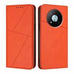 For ZTE Voyage 41 5G Strong Magnetic Frosted Flip Leather Phone Case(Orange)