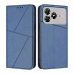 For ZTE Blade A36 4G Strong Magnetic Frosted Flip Leather Phone Case(Royal Blue)