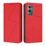 For OnePlus 9 Pro Strong Magnetic Frosted Flip Leather Phone Case(Red)