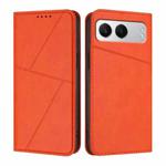 For OnePlus Nord 4 Strong Magnetic Frosted Flip Leather Phone Case(Orange)