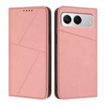 For OnePlus Nord 4 Strong Magnetic Frosted Flip Leather Phone Case(Pink)