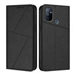 For OnePlus Nord N100 4G Strong Magnetic Frosted Flip Leather Phone Case(Black)