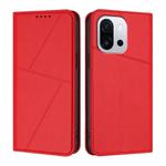 For OnePlus 13T Strong Magnetic Frosted Flip Leather Phone Case(Red)